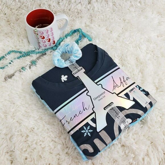 NWT French Affair LARGE Sleepwear Pajama Gift Set OP TO SNOW 0000 - Picture 1 of 4